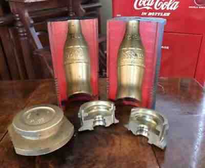 VINTAGE COCA-COLA BRASS BOTTLE MOLD COKE FACTORY SODA ATLANTA 5 Pcs 10 oz Sign