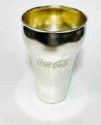 Bulgari Coca-Cola Sterling Silver 1930s Style Soda Fountain Cup 14oz 5.5" Tall
