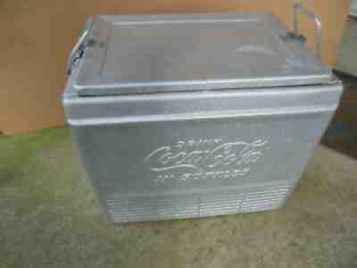Vintage Progress Refrigeration Coca-Cola Coke Aluminum Ice Chest Picnic Cooler