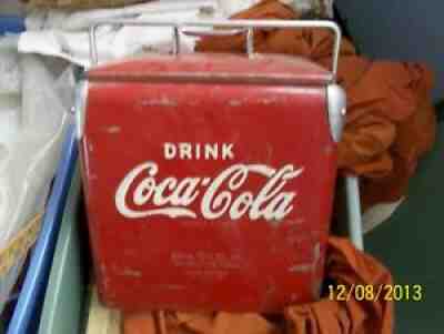 Vintage 1950s Coca Cola Cooler ACTON Antique Coke w/Bottle Opener & Drain Plug A
