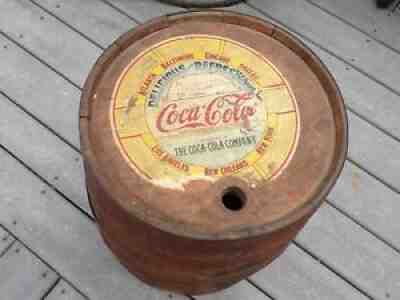 1920/30's Coca-Cola 10 Gallon Wood Six Band Syrup Barrel Original Paint