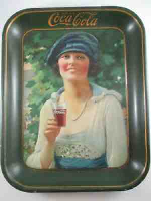 Coca-Cola Original 1921 Tray Navy Girl Excellent Condition