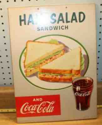 VINTAGE COCA COLA CARDBOARD 1953 HANGING SIGN