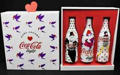 *Designer Marc Jacobs Coca Cola Light Aluminum 3 Bottle Box Set I LOVE 80/90/00