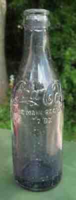 Very Nice Georgia Light Amethyst Shoulder Logo Coca Cola Bottle Savannah