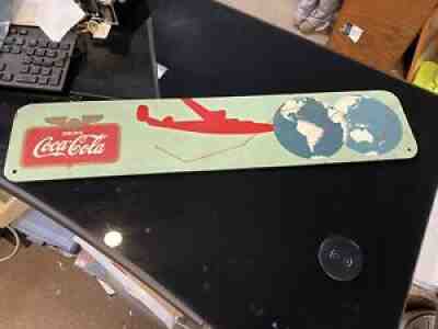 Vintage COCA COLA COKE REFRESHING Kay Display Wood Advertising SODA SIGN