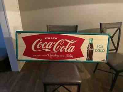 Coca Cola VINTAGE 1951 Fishtail Sign