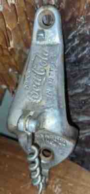 DRINK COCA COLA IN BOTTLES WALL MOUNT BOTTLE OPENER & CORKSCREW BROWN MFG