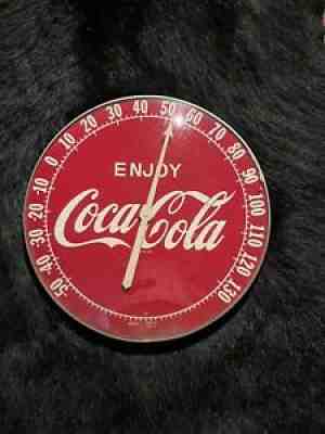 Vintage Glass Dome Round Coca-Cola Thermometer 18.5 inch!