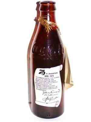 10 OZ COCA COLA COMMEMORATIVE BOTTLE - 1974 THOMAS COMPANY AMBER