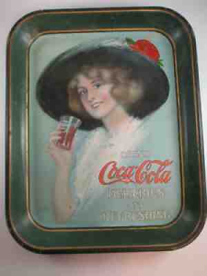 Coca-Cola 1912 Tray Rectangle Full Size Original Authentic Hamilton King