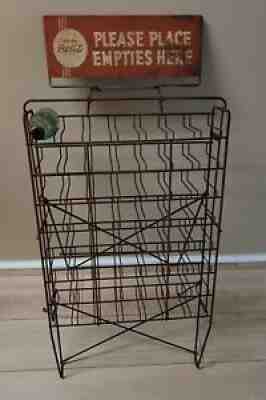 DRINK Coca Cola - PLEASE PLACE EMPTIES HERE - KASPER WIRE WORKS - Wire Rack