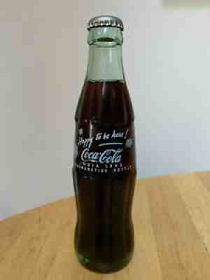 1993 Coca-Cola 8 oz Commemorative â??Happy to be here!â? Bottle - India