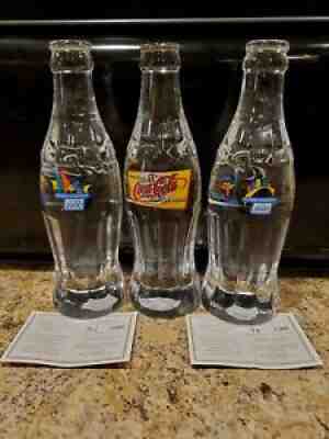 Coca Cola Coke Lead Crystal Bottle Olympic