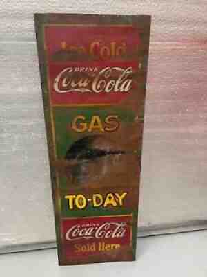 1930â??s Coca-Cola COKE 55â? Tin Gas Station Chalkboard Gas Price Sign