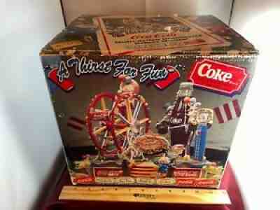 ULTRA RARE Vintage Enesco Coca-Cola Action/Lights Fairground Music Box VIDEO