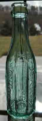 MY-COCA Aqua eight sided Cola Soda Pop Bottle Youngstown Ohio OH