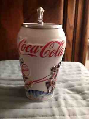 COCA COLA LIMITED EDITION BEER STEIN MADE IN GERMANY REINDEER MOTIF