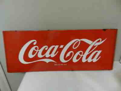 VINTAGE ADVERTISING SIGN-VINTAGE 1950'S COCA-COLA PORCELAIN SLED SIGN-DRIVE-IN