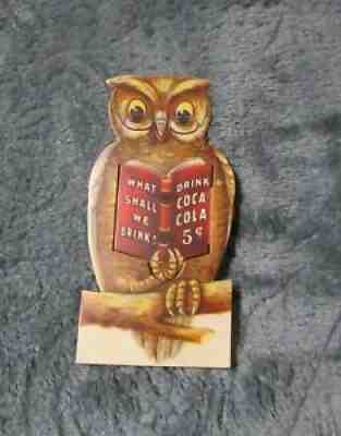 Vintage 1906 Coca-Cola Celluloid Owl Bookmark