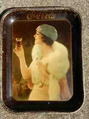 Antique ORIGINAL 1925 Coca Cola Coke tray American Art Works, Coshocton, Ohio