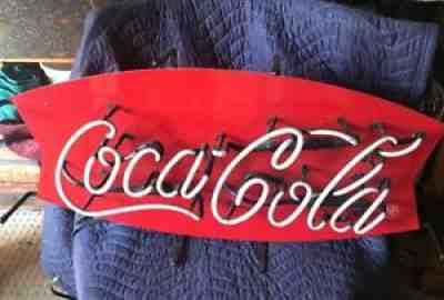 Vintage Coca-Cola Fishtail Neon Light-Up Sign 1994