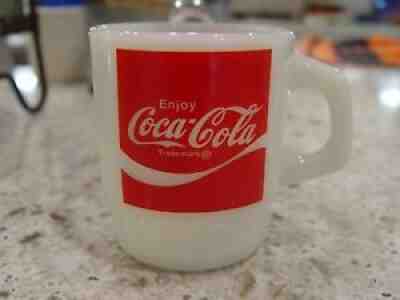 Fire-King Anchor Hocking COCA-COLA Coke Soda 2-Sided Advertising Coffee Mug