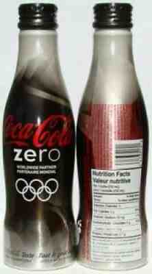 RARE Coca cola aluminium bottle 2010 Vancouver Zero Canada READ DESCRIPTION