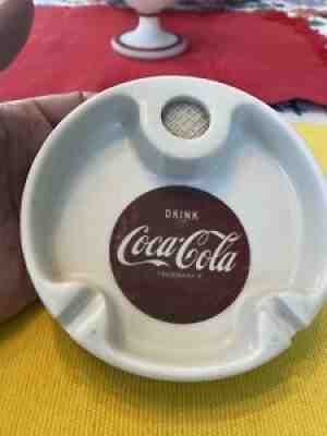 Coca-Cola Vintage 50â??s - 60â??s Ceramic Ashtray with Match Striker