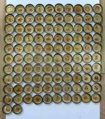 1963 Coca Cola US States Discover America Bottle Caps Comp Set 102 & SAVER SHEET
