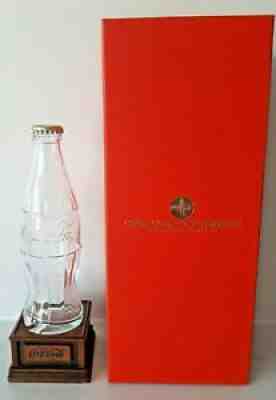 COCA COLA BOTTLE 2000 MILLENNIUM UK ENGLAND CRYSTAL BOTTLE W/PRESENTATION BOX