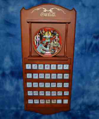 VTG 1999 COCA COLA PERPETUAL CALENDAR BRADFORD EXCHANGE 11 PLATES DISPLAY TILES