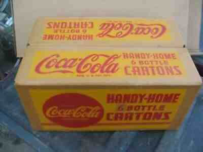 ORIGINAL OLD COCA COLA HANDY HOME CARDBOARD BOX CARTON