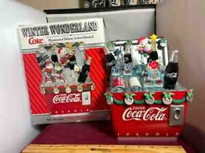 Coca-Cola Christmas Ice Chest "Winter Wonderland" Music Box VIDEO