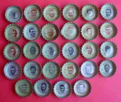 28 Vint 1960s COKE COCA COLA NFL Washington Redskins Jurgensen Huff BOTTLE CAPS