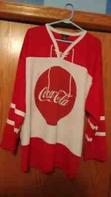 NWOT Coca-Cola Coke Hockey Jersey Sweater Mens XL VINTAGE #92 Made In Canda ð??¨ð??¦