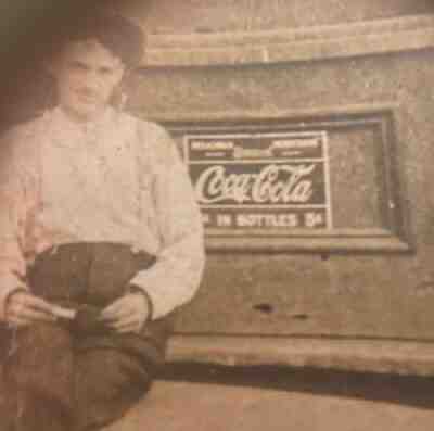 Coca Cola 1902 Original Photo Postcard Storefront Early Rare Tin Signs