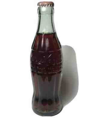 Vintage 6.5 Oz. Unopened Full Coke Bottle Dec. 25, 1923 Coca Cola Old Glass