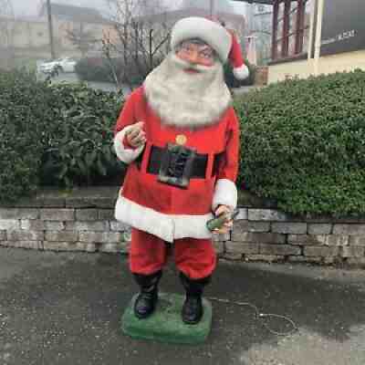 1950's Animated Coca Cola Santa Claus Store Display Howard Gale 5ft 5"