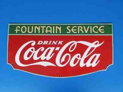 Original Coca Cola Vintage Porcelain Sign