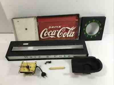 Rare PARTS ONLY for a Coca Cola Fountain Shop Light up Clock HAVE A COKE