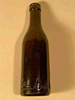 SUPER RARE Los Angeles CA Coca Cola Amber Brown Straight Sided Glass Bottle