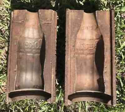 Cast Iron Coca Cola Bottle Mold 2 Pcs. set.