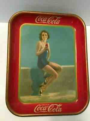 1933 Coca-Cola Tray Frances Dee HIGH GRADE SCARCE