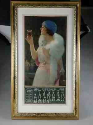 FINE FRAMED & MOUNTED COCA COLA CALENDAR & ADVERTISING PHOTOGRAPHIC IMAGE.