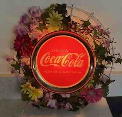 NICE! 1965 COCA-COLA lighted sign SIGN OF GOOD TASTE Flowers and Ivy surround
