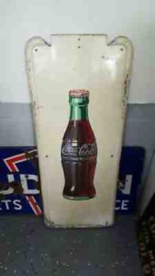 Vintage Coca Cola Bottle Pilaster Sign 1949