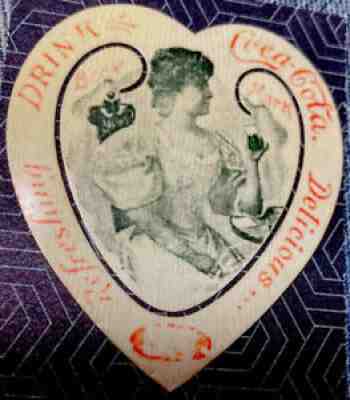 1898 Celluloid Coca Cola Book Mark. Early Hilda Clark - Very Rare - 2 X 2 1/2.