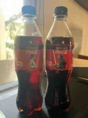 Exclusive red and blue Star Wars Light Up Coca Cola Bottle Set. Limited amount.