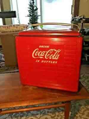 VINTAGE 1954 COCA-COLA COOLER - â??DRINK COCA-COLA IN BOTTLESâ? by ACTON MFG. NICE!